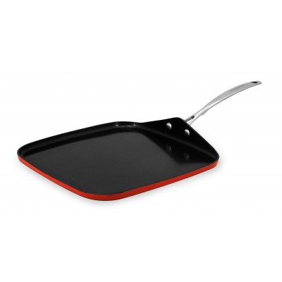 Ecopan Delight 28cm Square Griddle Red